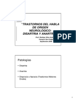 Disartria Definicion Clasificacion PDF