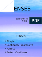 Tenses: By: Septriana, S.GZ, M.Gizi