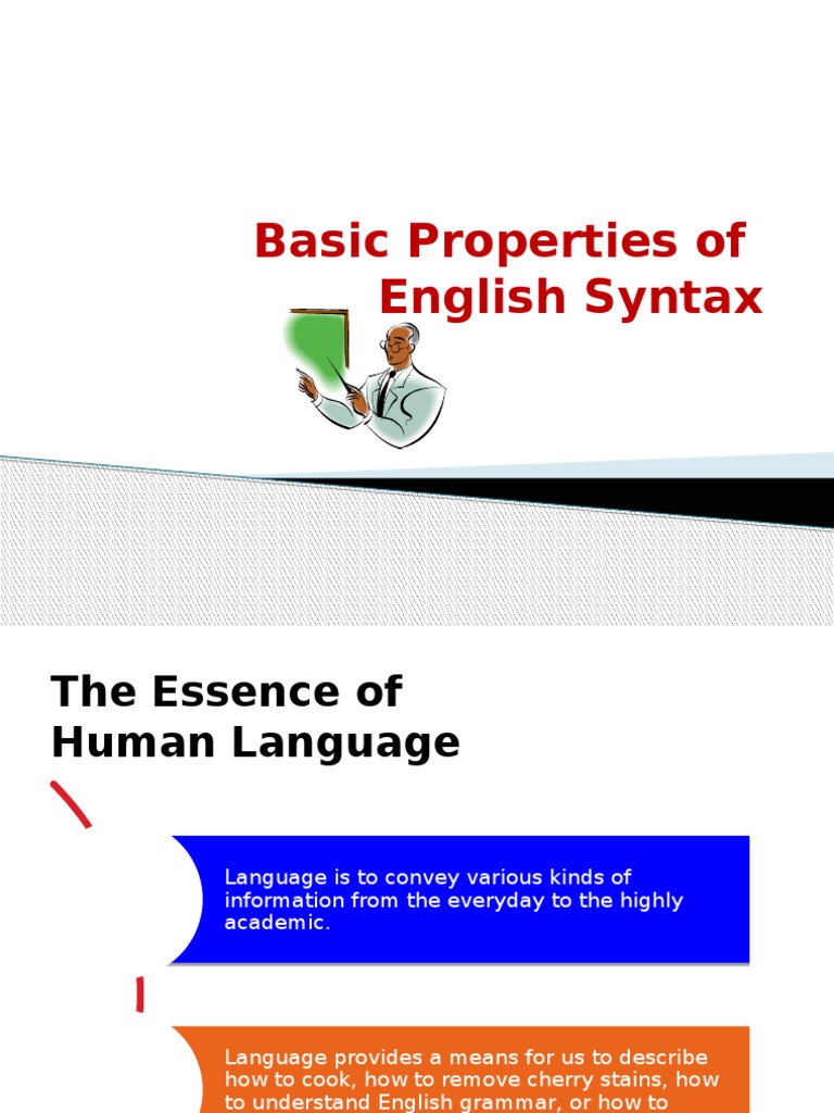 Understanding English Syntax Basics | PDF | Syntax | Grammar