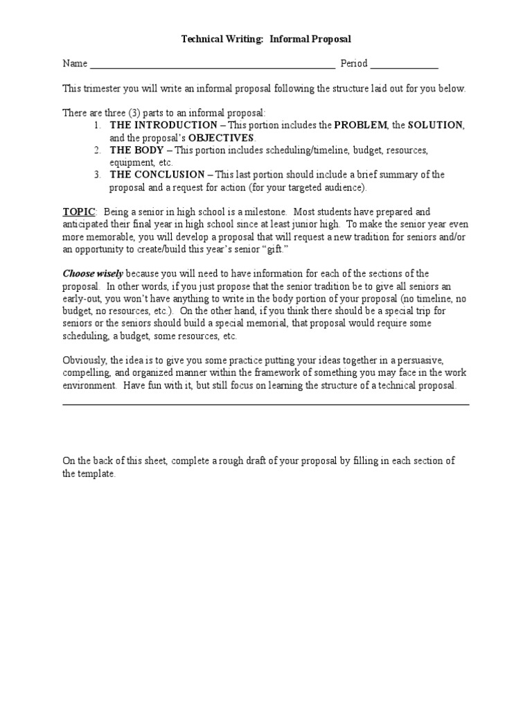 How to write a proposal for a project image