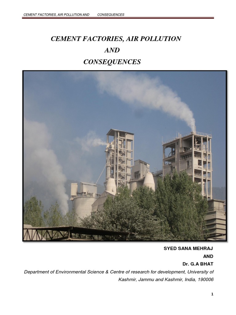 Cement Industry's Air Pollution Impact | PDF | Air Pollution | Particulates