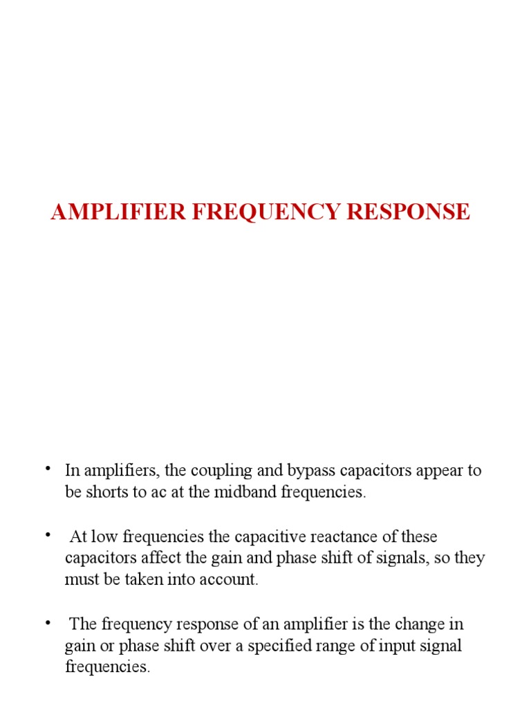 Amplifier Frequecny Response Pdf Amplifier Capacitor