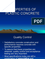 Properties of Plastic Concrete