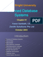 Advanced Database System - Chapter 01