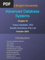 Advanced Database System - Chapter 01