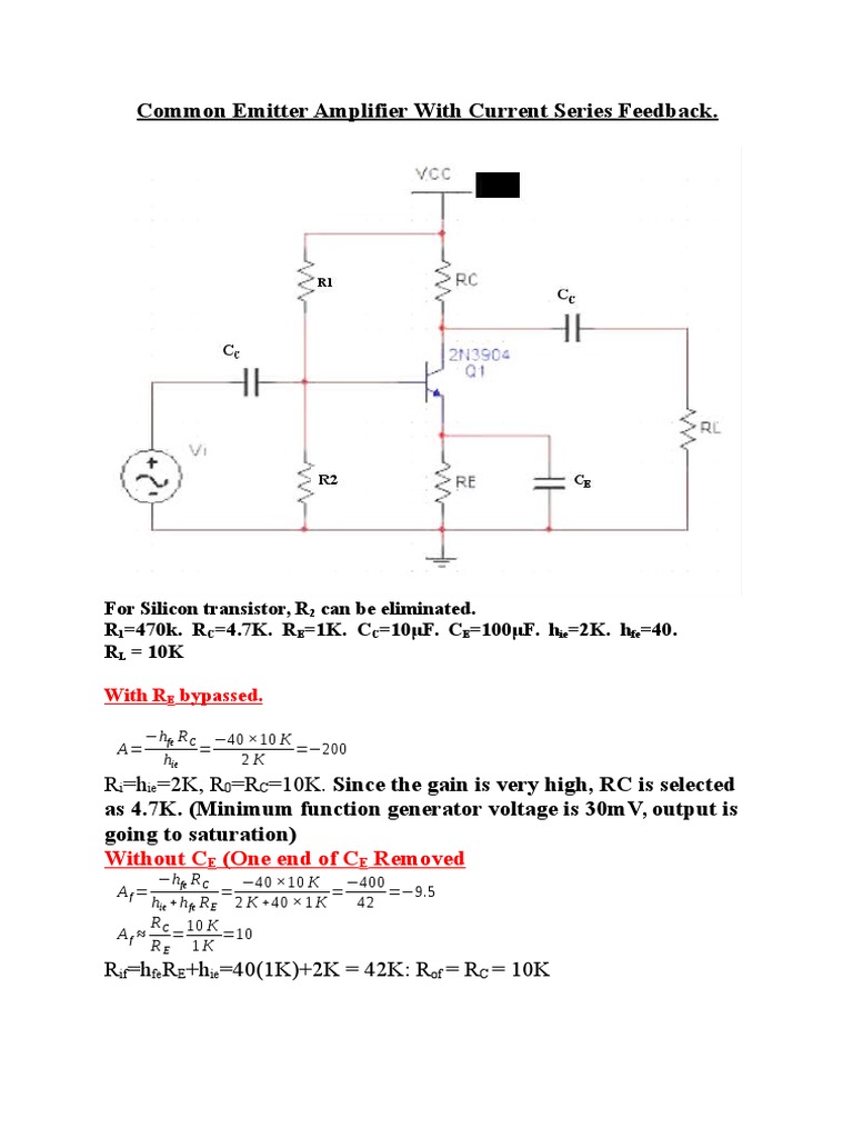 Current Series Feedback Amplifier PDF