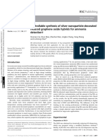 A 138-2877 Controllable Synthesis of Silver Nanoparticle-Decorated Reduced Graphene Oxide Hybrids for Ammonia Detection