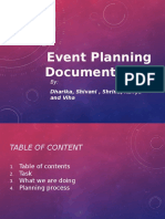Event Planning Documentation: Dharika, Shivani, Shrina, Kavya and Viha