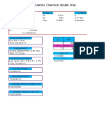 Calculation Chemical Tanker Ship