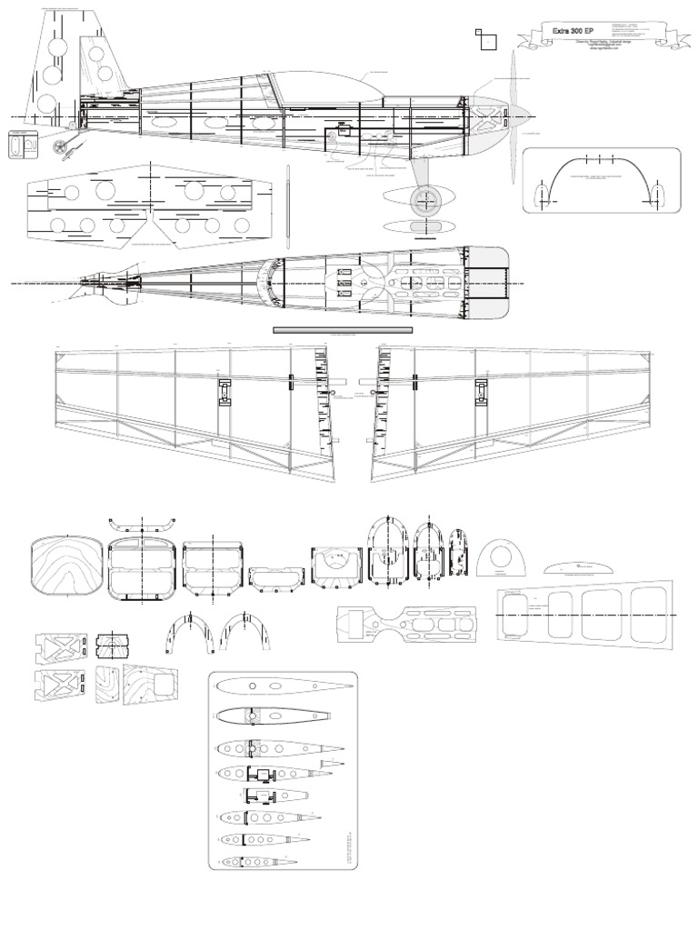 Extra 300 RC Plane Blueprint PDF | PDF