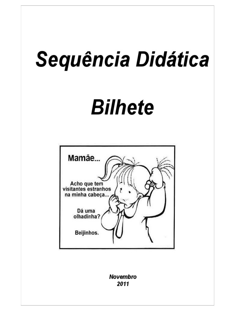Sequência Didática: Produção de Bilhete 2º Ano | PDF | Aprendizado ...