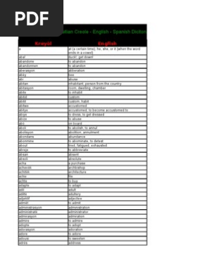 Dictionary Haitian Creole Spanish English - 