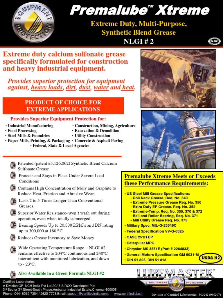 Premalube Xtreme Lubricant Bearing (Mechanical)