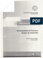 Investigación Especial 164/2016 de Contraloría en Municipalidad de Paihuano