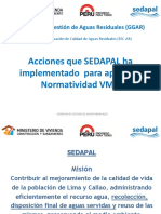 Acciones Que SEDAPAL Ha Implementado para Aplicar La Normatividad VMA