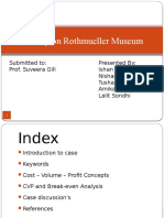 Rothmueller Museum CVP Analysis