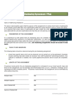 Job Shadowing Agreement Template