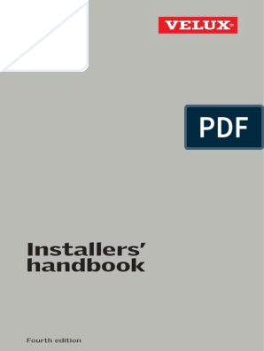 Velux Installers Handbook Forth Edition Framing Construction Roof