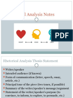 Rhetorical Analysis Revised