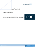 Mark Scheme (Results) January 2015: International GCSE Physics (4PH0 2P)