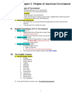 Chapter 2 - Origins of American Government