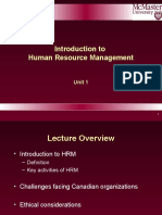 2BC3 2016 Lecture 1 Intro To HR