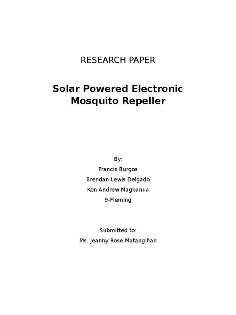 Research paper on mosquito image