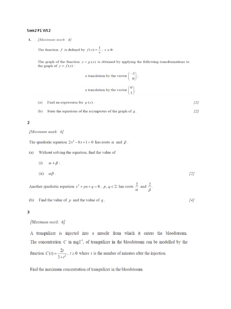 Maths Paper 1 | PDF