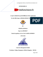 An Organizational Study in United Electrical Industries, Kollam, Kerala