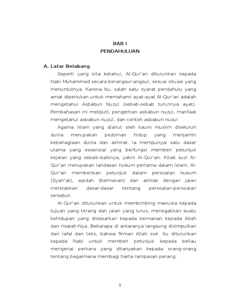 Asbabun Nuzul Pdf
