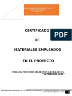 Certificados de Materiales