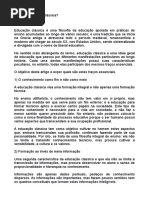 O Que e Educacao Classica?