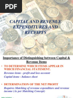 Capital and Revenue Expenditures and Receipts