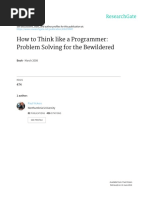 How To Think Like A Programmer Problem Solving For