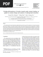 3. Ovaling Deformations of Circular Tunnels Under Seismic Loading, An Update on Seismic Design and Analysis of Underground Structures