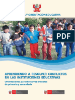 Aprendiendo a Resolver Conflictos en Las Instituciones Educativas