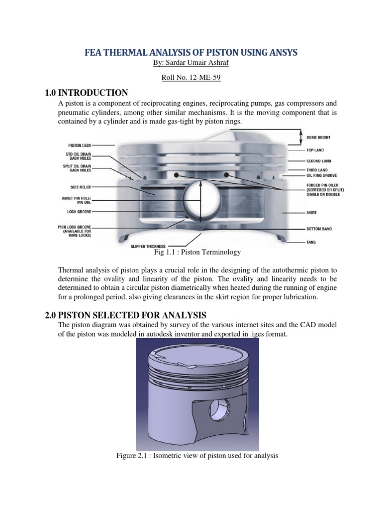 Thermal Analysis for Engineers | PDF | Piston | Finite Element Method