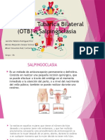 Oclusión Tubarica Bilateral (OTB) o Salpingoclasia