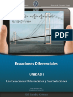 Unidad 1. Las Ecuaciones Diferenciales Primer Orden y Sus Soluciones