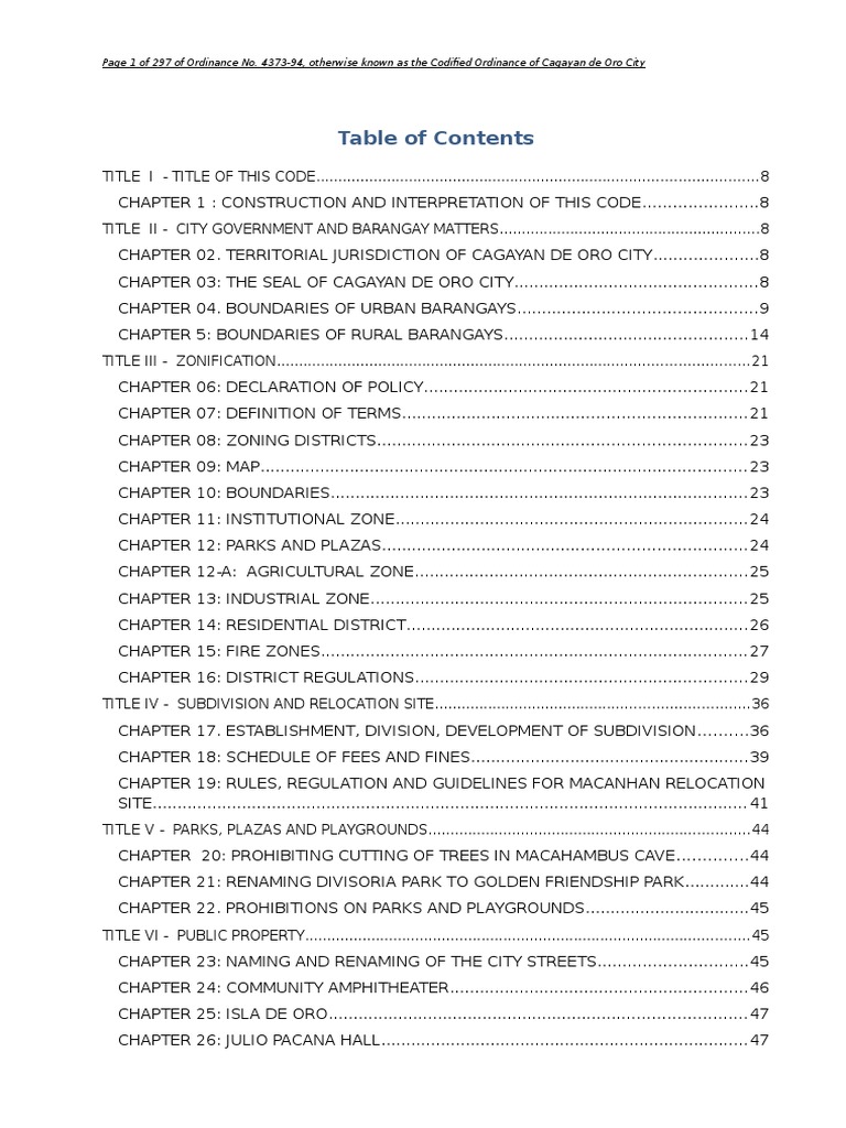 Codified Ordinance PDF
