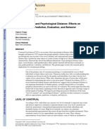 Trope Et Al - Construal Levels & Psych Distance - Effects On Representation, Prediction, Evaluation, and Behavior - 2007