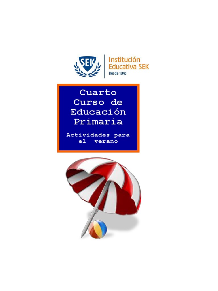 Cuaderno de Actividades Verano 4º Primaria | PDF | Euro
