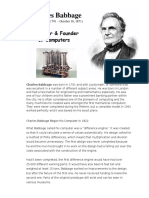 Charles Babbage Was Born in 1791 and With A Polymath, or Someone That