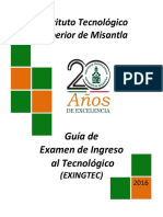 Guia de Estudios 2016 de Nuevo Ingreso