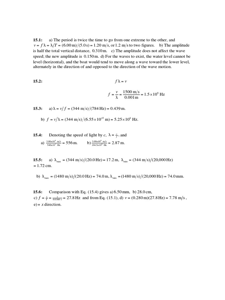 Chapter 15 PDF | PDF | Waves | Wavelength