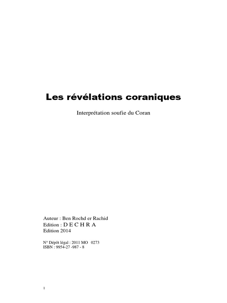 Interprétation Soufi Du Coran PDF PDF Coran Islam