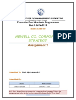 Newell Co. Corporate Strategy: Assignment 1