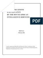 Communications Surveillance by The South African Inteeligence Services 2016 - ZA PDF