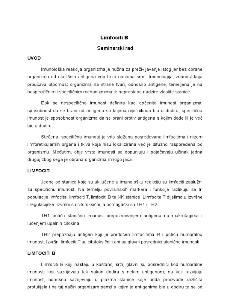 Limfociti B | PDF
