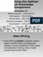 Data Mining Dan Aplikasi Untuk Knowledge Management